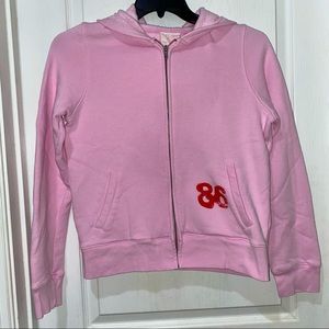 Pink Victoria's Secret Favorite Sweats Hoodie full zip sweatshirt M True Love
